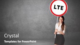  Presentation with traffic - Amazing presentation having young-business-person-holdig-traffic backdrop and a gray colored foreground