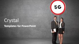  Presentation with traffic - Audience pleasing theme consisting of young-business-person-holdig-traffic backdrop and a gray colored foreground