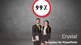  Presentation with traffic - PPT theme with young-business-person-holdig-traffic background and a dark gray colored foreground