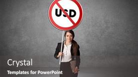  Presentation with traffic - Cool new PPT layouts with young-business-person-holdig-traffic backdrop and a dark gray colored foreground