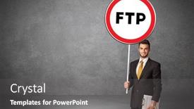  Presentation with older person holding pills - Presentation theme featuring young-business-person-holdig-traffic background and a gray colored foreground