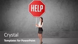  Presentation with road - Amazing slide set having young-business-person-holding-road backdrop and a gray colored foreground