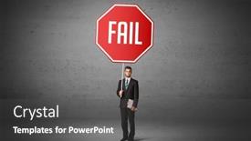  Presentation with road - Presentation design consisting of young-business-person-holding-road background and a dark gray colored foreground