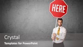  Presentation with road - Theme featuring young-business-person-holding-road background and a gray colored foreground