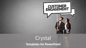  Presentation with business casual - PPT layouts with young-business-person-in-casual background and a gray colored foreground