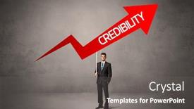  Presentation with business casual - Beautiful PPT theme featuring young-business-person-in-casual backdrop and a gray colored foreground