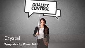  Presentation with road quality - PPT layouts having young-business-person-in-casual background and a gray colored foreground