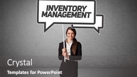  Presentation with inventory management - Cool new PPT layouts with young-business-person-in-casual backdrop and a gray colored foreground