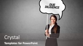  Presentation with business casual - Slides having young-business-person-in-casual background and a gray colored foreground