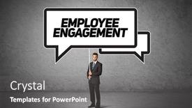  Presentation with business casual - Presentation theme consisting of young-business-person-in-casual background and a gray colored foreground