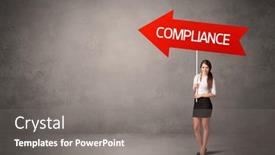  Presentation with business casual - Beautiful PPT theme featuring young-business-person-in-casual backdrop and a gray colored foreground