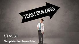  Presentation with business casual - Beautiful PPT layouts featuring young-business-person-in-casual backdrop and a gray colored foreground