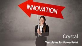  Presentation with business casual - Presentation theme consisting of young-business-person-in-casual background and a gray colored foreground