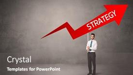  Presentation with business casual - PPT theme featuring young-business-person-in-casual background and a gray colored foreground