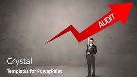  Presentation with business casual - Slide set with young-business-person-in-casual background and a gray colored foreground