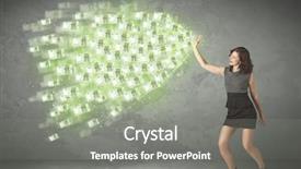  Presentation with money - PPT layouts enhanced with young business person throwing money background and a  colored foreground