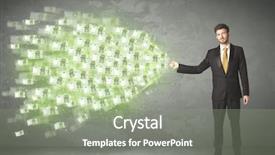  Presentation with joint venture crowdfunding money business - Amazing PPT layouts having young business person throwing money backdrop and a  colored foreground