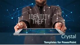  Presentation with digital identity theft - Presentation featuring shows the digital sign identity background and a ocean colored foreground