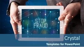  Presentation with fraud - Cool new PPT layouts with young-business-person-working backdrop and a ocean colored foreground