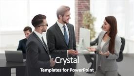  Presentation with appreciation business - PPT layouts featuring woman introduces herself to client background and a gray colored foreground
