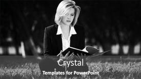  Presentation with bob hairstyle - Amazing presentation design having young business woman with a file folder in city park stylish female model in black suit with bob hairstyle backdrop and a dark gray colored foreground