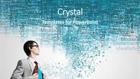  Presentation with acting - Cool new slides with young businessman acting like super hero and tearing his shirt off backdrop and a ocean colored foreground