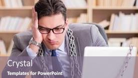  Presentation with online gambling - Presentation design consisting of young-businessman-addicted-to-online background and a gray colored foreground