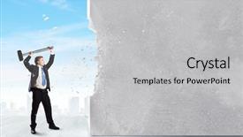  Presentation with cement - Slides consisting of green umbrella of fennel inflorescence close up background and a gold colored foreground.