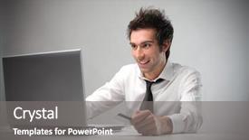  Presentation with credit card - PPT theme consisting of illustration of concert spot lighting over dark background background and a wine colored foreground