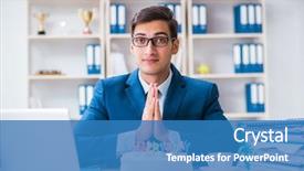  Presentation with alone - Cool new slide deck with thank boss - young businessman celebrating birthday alone backdrop and a teal colored foreground