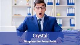  Presentation with alone - Slide deck having work wishes - young businessman celebrating birthday alone background and a cobalt blue colored foreground