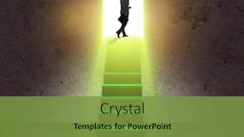  Presentation with career - Slide deck having young-businessman-climbing-career-ladder background and a tawny brown colored foreground