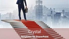  Presentation with climbing stairs - Amazing PPT layouts having young-businessman-climbing-stairs backdrop and a red colored foreground