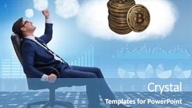  Presentation with better days - Presentation consisting of young businessman dreaming of better background and a teal colored foreground