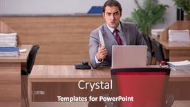  Presentation with bullying - Presentation design enhanced with young-businessman-employee-in-bullying background and a tawny brown colored foreground