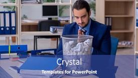  Presentation with new ideas - Audience pleasing slide deck consisting of young-businessman-employee-rejecting-new backdrop and a ocean colored foreground