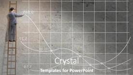  Presentation with stock markets and economic growth - Slide set consisting of young-businessman-facilitating-economic-growth background and a gray colored foreground