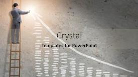  Presentation with economic - Presentation featuring young-businessman-facilitating-economic-growth background and a mint green colored foreground