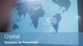  Presentation with experience - Presentation theme having young businessman getting experience using vr-headset glasses of virtual reality at late night startup office building background and a teal colored foreground