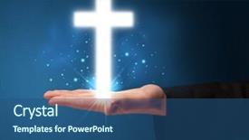  Presentation with glowing cross - Presentation theme featuring investment seminar - invest your money to get background and a dark gray colored foreground