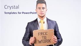  Presentation with cardboard - Audience pleasing PPT layouts consisting of young-businessman-holding-a-piece backdrop and a sky blue colored foreground