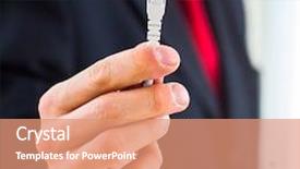  Presentation with ethernet - Amazing PPT theme having base code - young businessman holding an ethernet backdrop and a coral colored foreground