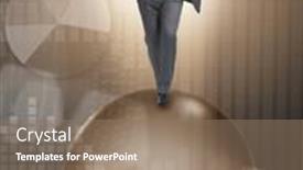  Presentation with uncertainty - Presentation having young-businessman-in-business-risk background and a  colored foreground