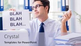  Presentation with communication - Theme enhanced with young-businessman-in-effective-communication background and a light blue colored foreground