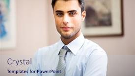  Presentation with office - Presentation featuring young-businessman-in-his-office background and a lemonade colored foreground