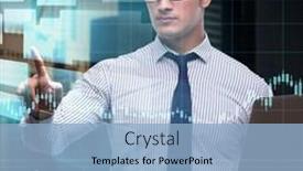  Presentation with trading online - Presentation theme consisting of young-businessman-in-online-trading background and a  colored foreground