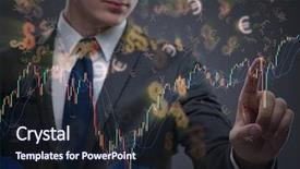  Presentation with trading online - Slides featuring forex - young businessman in online trading background and a wine colored foreground