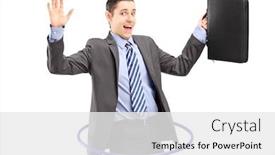  Presentation with hula dancing - Theme with young-businessman-in-suit-holding background and a white colored foreground