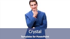  Presentation with monarch butterfly isolated on white - Colorful slide deck enhanced with young businessman isolated on white backdrop and a  colored foreground