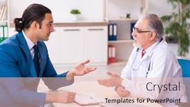  Presentation with old young - PPT theme featuring young-businessman-meeting-with-old background and a lemonade colored foreground